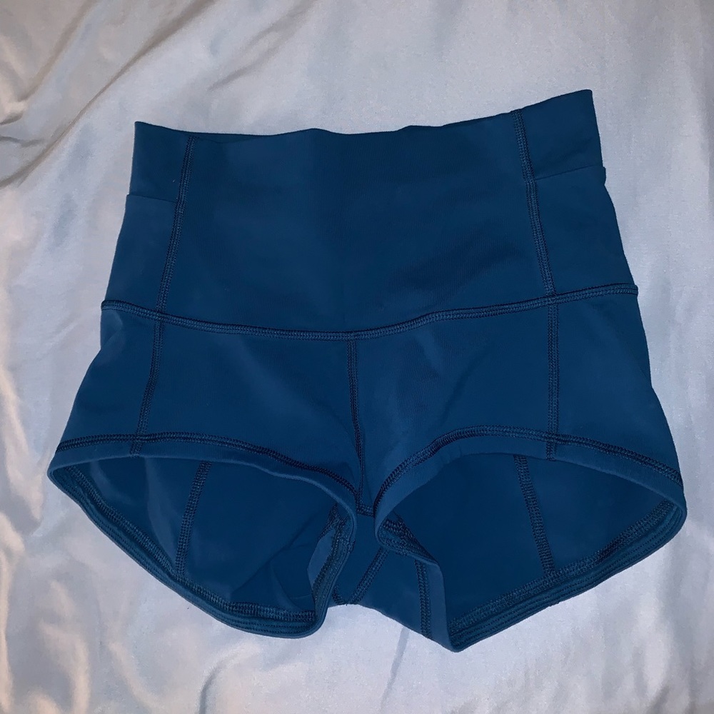 blue lululemon shorts